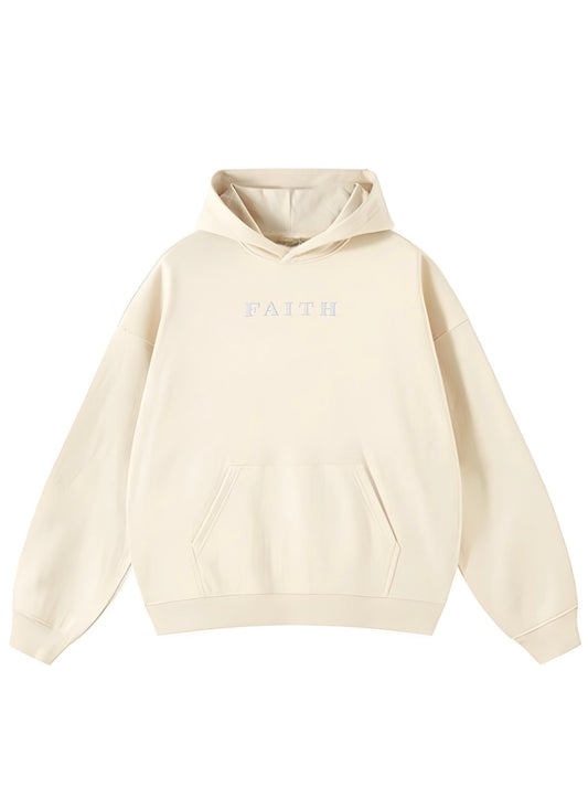 Classic Beige Faith Hoodie